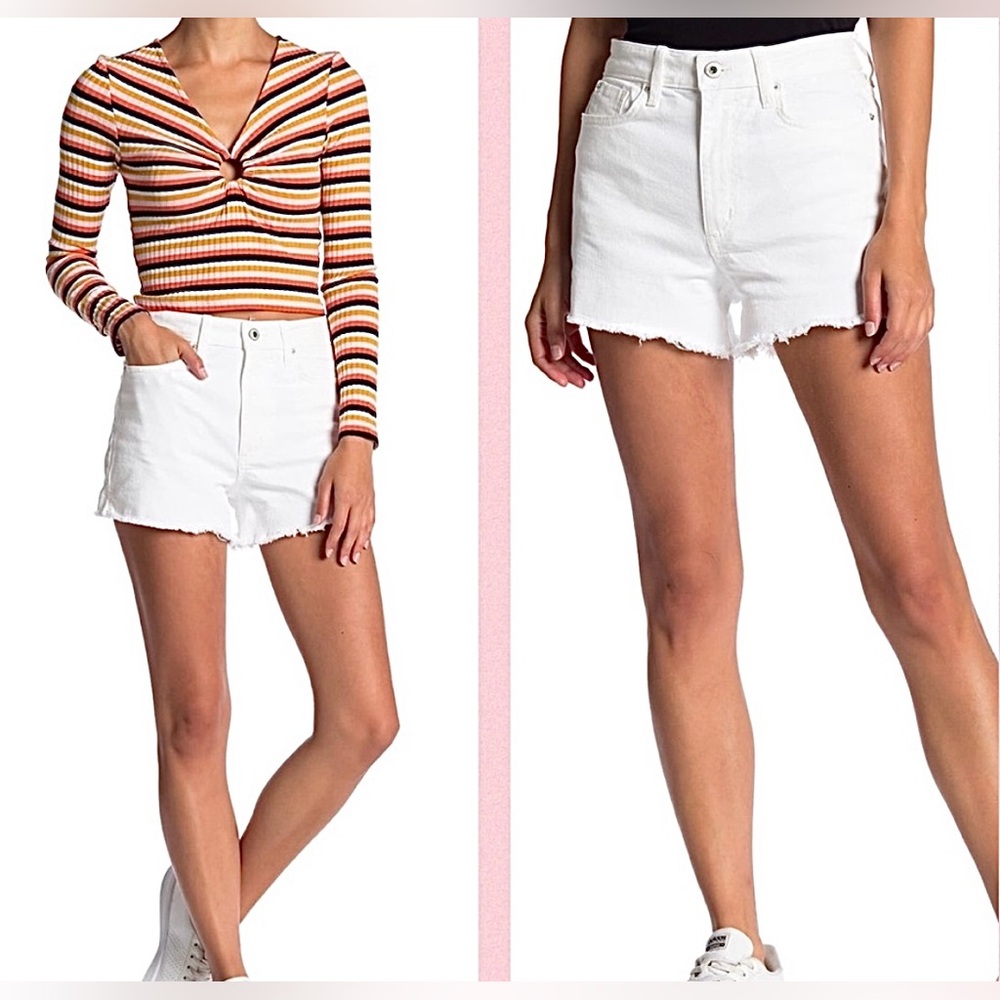 Ella Moss Vintage High-Rise Denim Shorts in White
